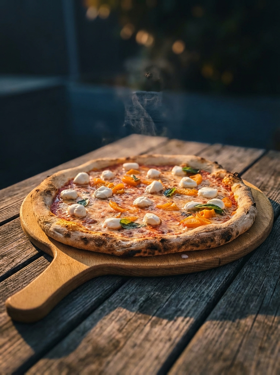 Pizza Bufalina with fresh mozzarella
